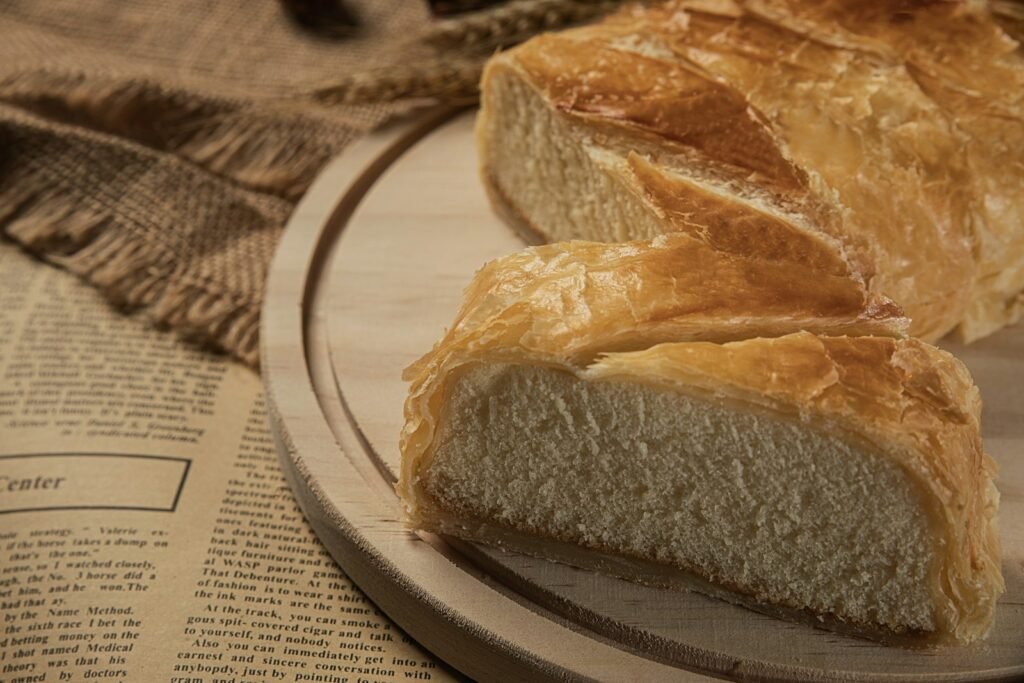 a plate of bread